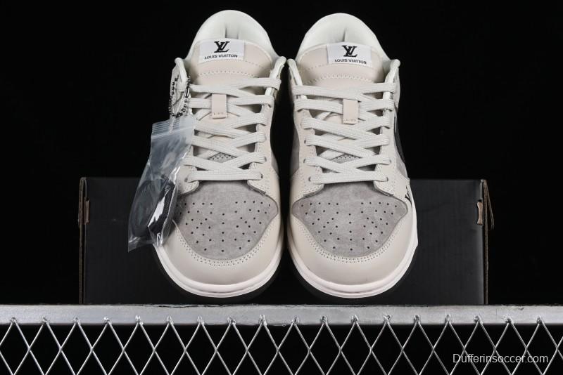 Nike Dunk Low LV Collaboration High-End Custom SB Low-Top Casual Skate Shoes - FC1688-400