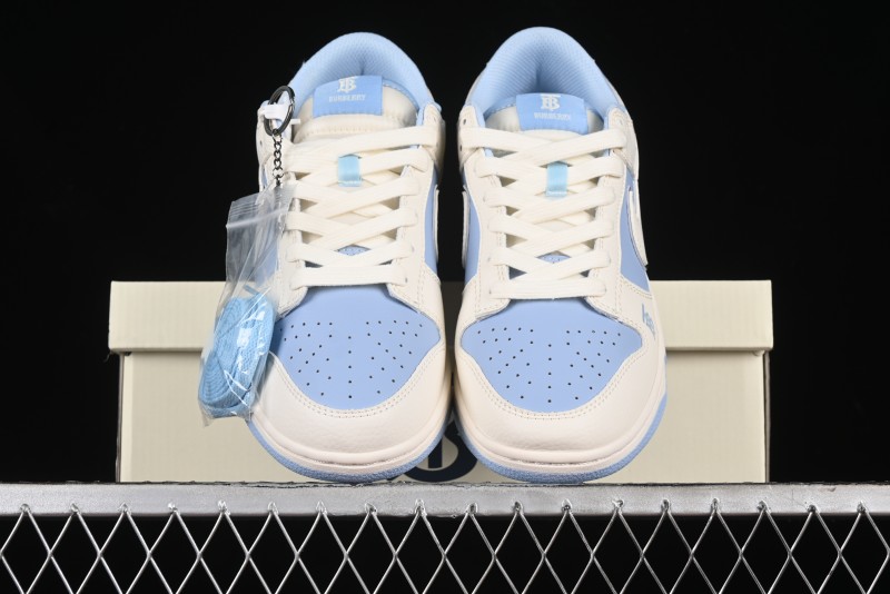 Nike SB Dunk Low Burberry Collaboration - Bondi Blue Anniversary High-End Custom Low-Top Casual Sneakers - BB5252-601