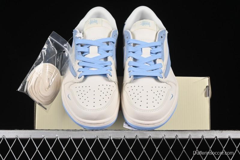 Nike Travis Scott x Fragment Design x Air Jordan 1 Low OG SP AJ1 Retro Sneakers - DM6688-609