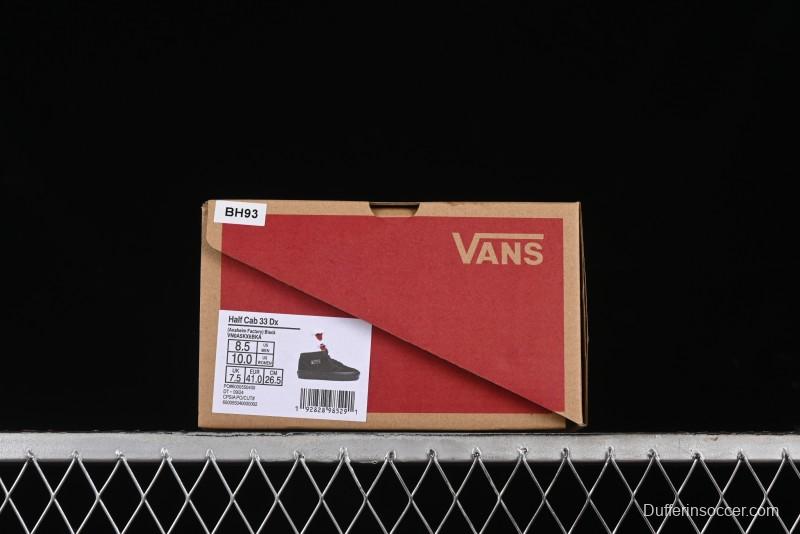 Vans Half Cab 33 DX Black Knight Anaheim Classic Retro Skate Shoes - VN0A5KX6BKA
