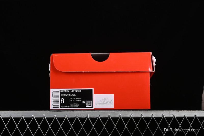 Nike SB Dunk Low Supreme Collaboration - Off White Gray Swoosh Anniversary Custom Low-Top Casual Skate Shoes - DQ1098-392