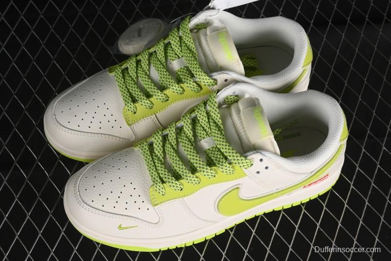 Nike SB Dunk Low Supreme Stone Island Collaboration - Fluorescent Beige Anniversary High-End Custom Low-Top Casual Skate Shoes - BB9866-005