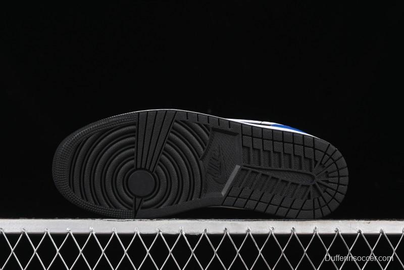 Nike Air Jordan 1 Low Retro Basketball Shoes in Black/Blue - 553558-042