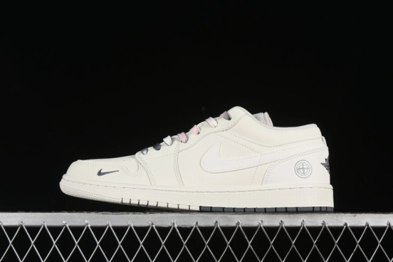 Nike Air Jordan 1 Low Retro Basketball Shoes Stone Island Collaboration - DC2024-025