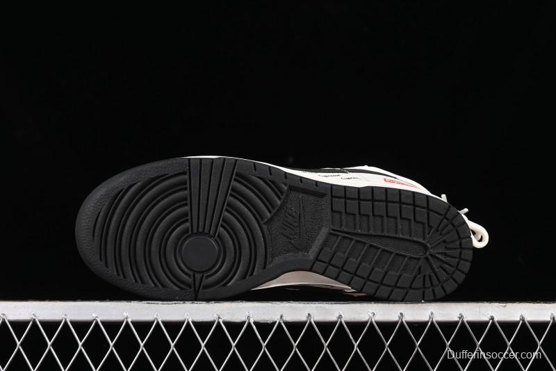 Nike SB Dunk Low Supreme Collaboration - Starry Night Black Engraving Anniversary High-End Custom Low-Top Casual Skate Shoes - JJ5688-108