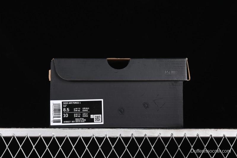 Nike Air Force 1 '07 Low Patent Leather All Black Casual Sneakers - AH6827-001