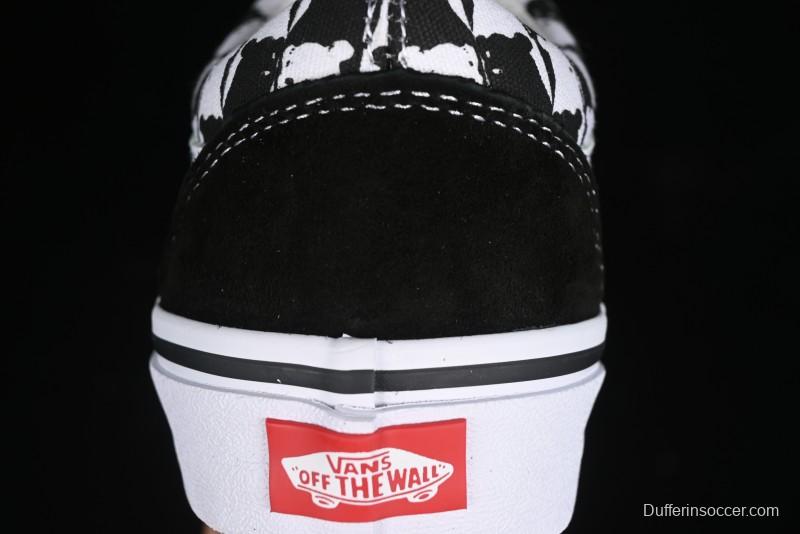 Vans Old Skool Checkerboard Bear Comfortable Slip-Resistant Cushioned Casual Vulcanized Sneakers - VN000D3CG03