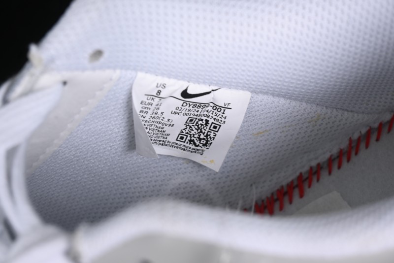 Nike Air Force 1 '07 Low White Grey Black Double Swoosh Casual Sneakers - DY8899-001