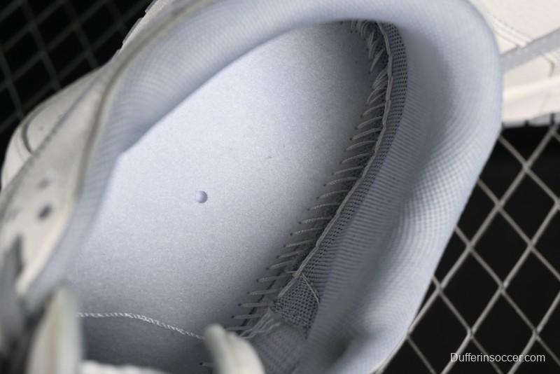 Nike SB Dunk Low Supreme Collaboration - Off White Gray Double Swoosh Anniversary Custom Low-Top Casual Skate Shoes - XX2025-317