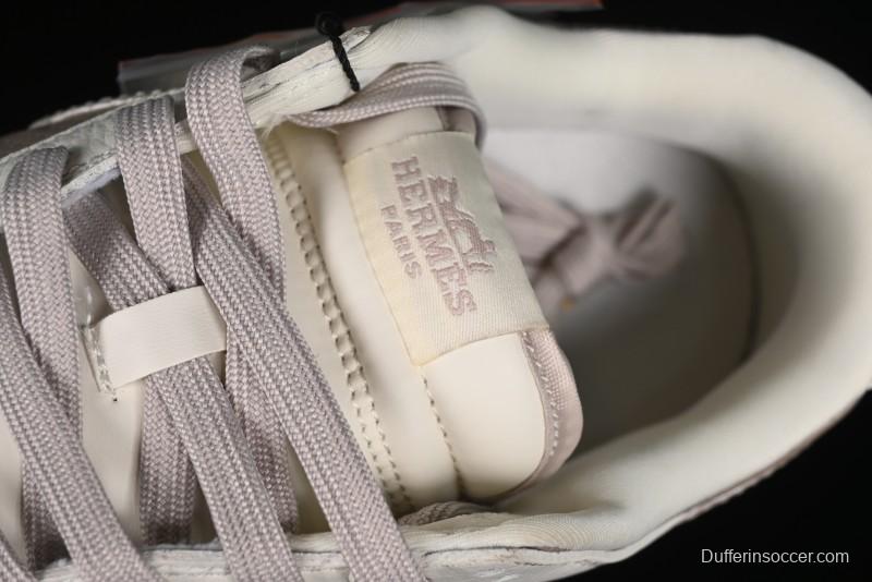 Nike SB Dunk Low Hermes Collaboration - Snake Print Brown Swoosh Low Top Casual Skate Shoes - XD6188-040