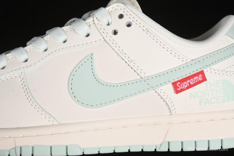 Nike SB Dunk Low The North Face Supreme Collaboration - Bamboo Green Anniversary Custom Low-Top Casual Skate Shoes - XX2025-658