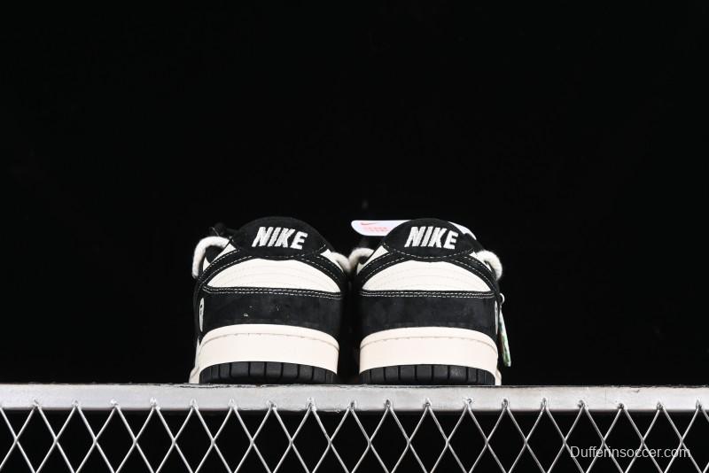 Nike SB Dunk Low BAPE Collaboration Strap Black Hook Anniversary Custom Low-Top Casual Sneakers - SJ2068-269