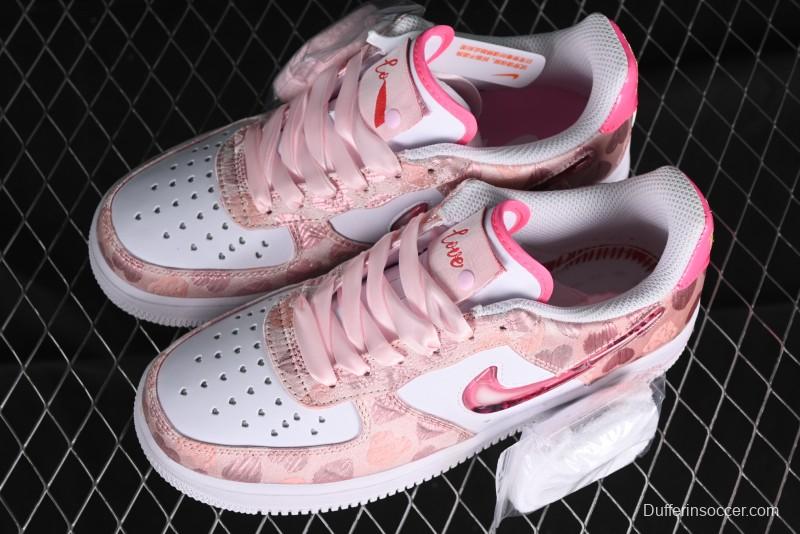 Nike Air Force 1 '07 Low Valentine's Day Limited Edition Pink Bear Sneakers - DH2920-111