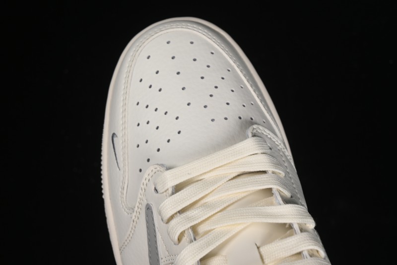 Nike Travis Scott x Fragment Design x Air Jordan 1 Low OG SP AJ1 Retro Sneakers with Reverse Swoosh - SJ2068-115