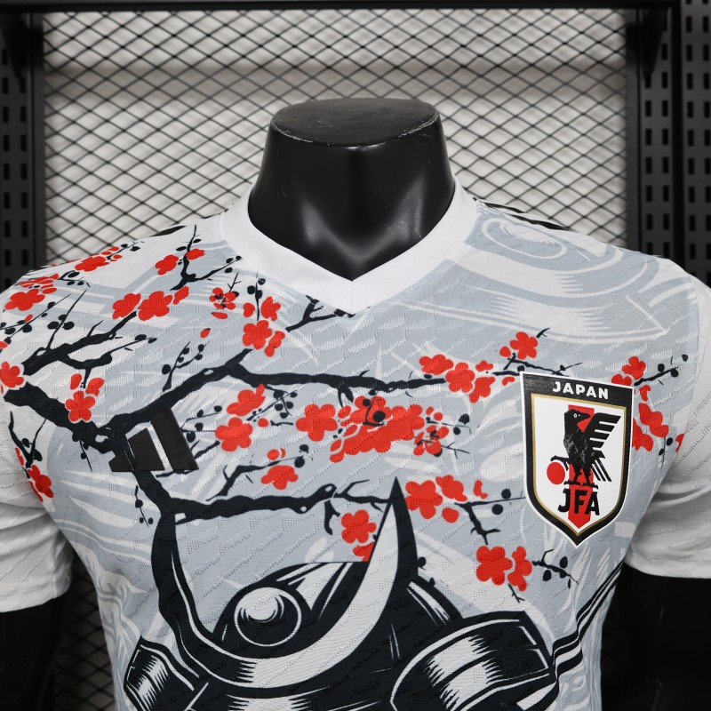Player Version 2025 Japan White with Samurai & Cherry Blossom Jersey