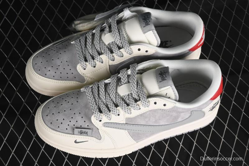 Nike Travis Scott x Fragment Design x Air Jordan 1 Low OG SP AJ1 Retro Sneakers - SJ2068-130