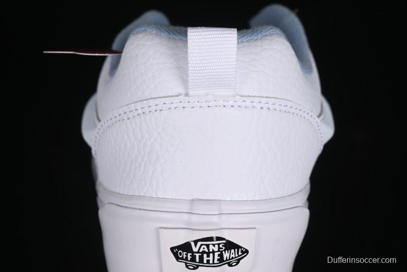 Vans Classics Knu Skool Full Grain Leather White Bread Sneakers - VN0009QCDSB