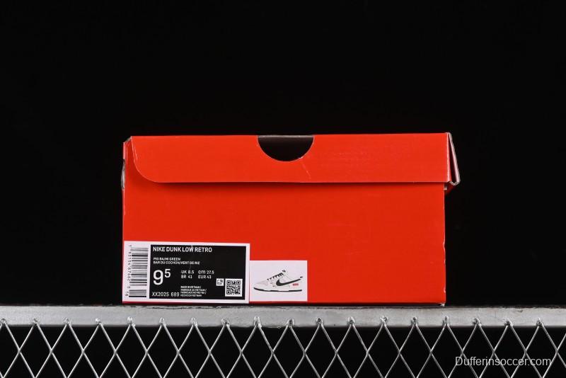 Nike SB Dunk Low Supreme Collaboration - Double Swoosh Beige Dark Green Anniversary High-End Custom Low-Top Casual Skate Shoes - XX2025-689