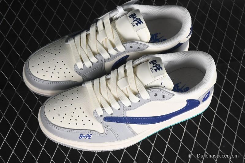 Nike Travis Scott x Fragment Design x Air Jordan 1 Low OG SP AJ1 Bape Collaboration - LJ5188-021