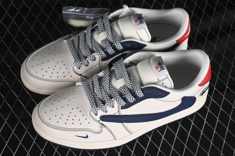 Nike Travis Scott x Fragment Design x Air Jordan 1 Low OG SP AJ1 Retro Sneakers - XZ3398-001