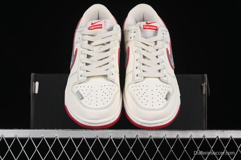 Nike SB Dunk Low SUP Collaboration - Signature Grey Check Anniversary High-End Custom Low-Top Casual Skate Shoes DJ2024-030