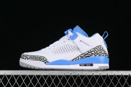 Nike Jordan Spizike Low AJ Hybrid Design Sneakers with Cracked Leather and Multi-Element Fusion - FQ1759-141