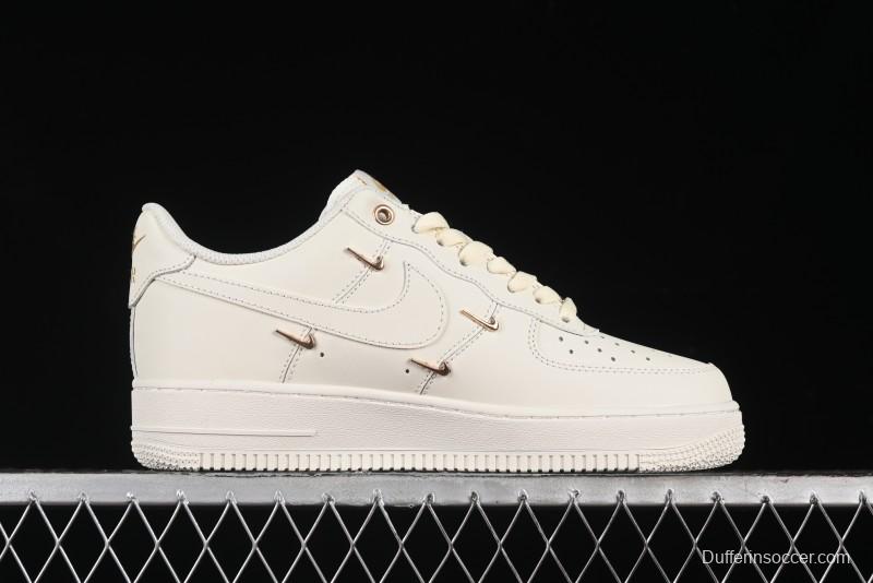 Nike Air Force 1 '07 Low Casual Sneakers with Mint Mambo Anime Theme and Gold Spray - ZH0316-040