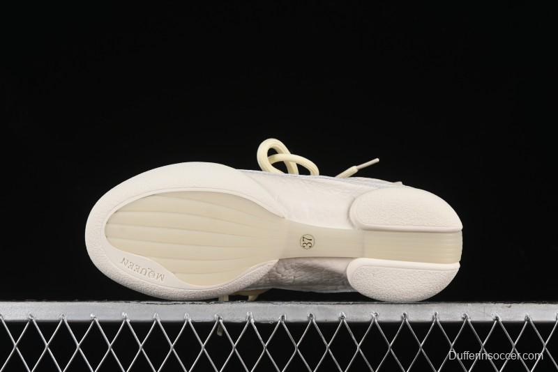Alexander McQueen Flexion Retro Sneakers in Off-White with Anatomical Design and Split Sole - 2024s