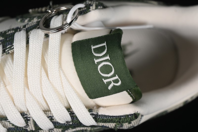 Nike Air Force 1 '07 Low Dior Collaboration - Beige Green Swoosh Low-Top Casual Sneakers - KK1988-010