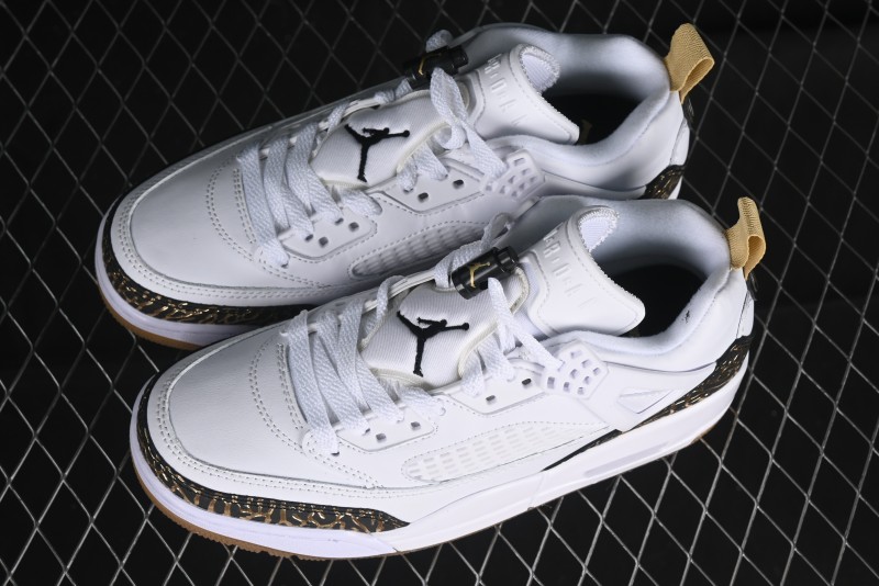 Nike Jordan Spizike Low Casual Shoes with Cracked Leather Design - HJ9019-100