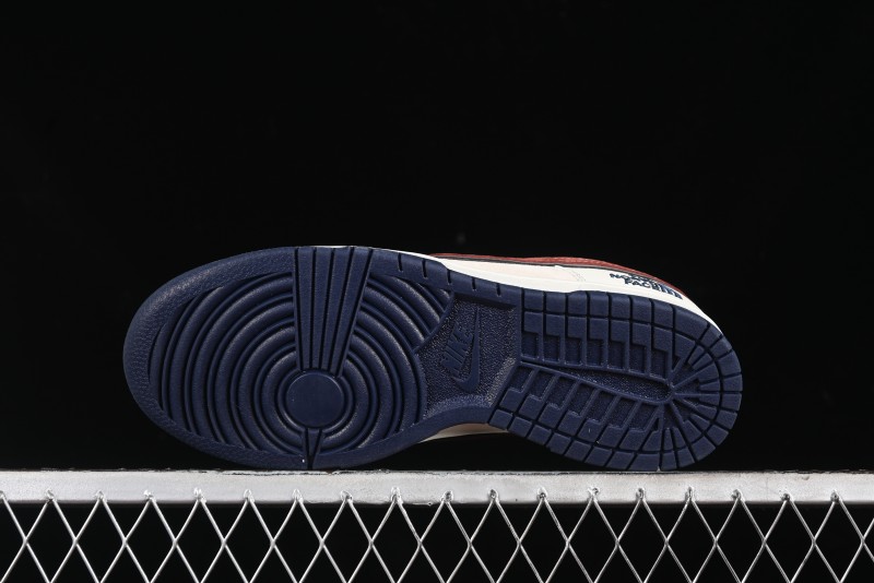 Nike SB Dunk Low The North Face Collaboration - Two-Tone Red Brown Swoosh Anniversary Custom Low-Top Casual Skate Shoes - DJ2024-036