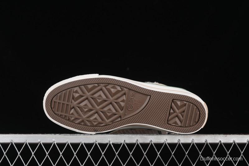 Converse Zoo Happy Pets Series High-Top Casual Sneakers with Plush Lining for Autumn Winter - A12768C