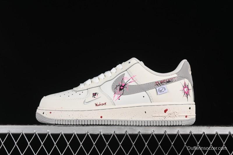 Nike Air Force 1 '07 Low Halloween Edition "Mercury Spider" Casual Sneakers - FB1893-333