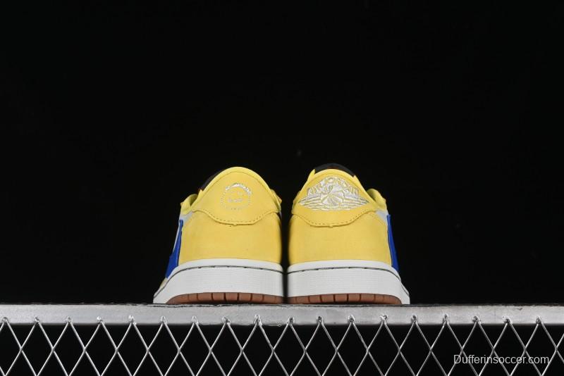 Nike Travis Scott x Air Jordan 1 Low OG AJ1 Collaboration Shoes with Reverse Swoosh - DZ4137-700