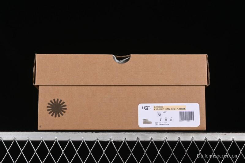 UGG Classic Ultra Mini Platform 3CM Short Boots with Genuine Shearling - 1135092