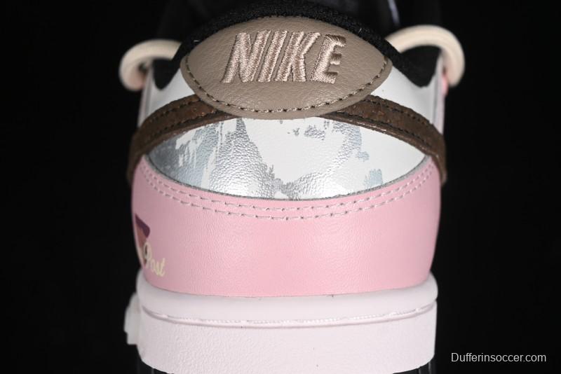 Nike Dunk Low Panda Prank Special Edition Heartbeat Mail Casual Sneakers - CW1590-100