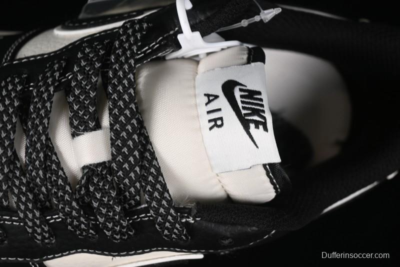 Nike Air Force 1 '07 Low Stussy Collaboration - Black Gum Marked Swoosh Low-Top Casual Sneakers - XZ9688-001