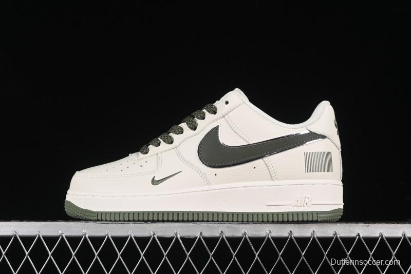 Nike Air Force 1 '07 Low QR Code Military Green Starry Sky Casual Sneakers - CU1836-966