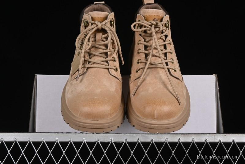 Timberland Outdoor Mid-Top Casual Martin Boots with Premium Suede Leather and Anti-Odor Insole - TB10059SAND