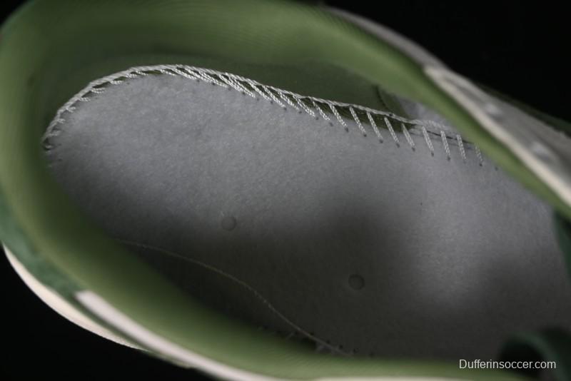 Nike Travis Scott x Fragment Design x Air Jordan 1 Low OG SP AJ1 LV Collaboration - Grey Green Pigskin Low Top Casual Sneakers - XZ1268-005