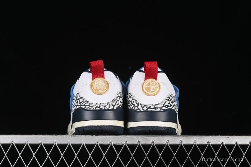 Nike Jordan Spizike Low AJ Hybrid Elements White Blue Culture Casual Sneakers - HM3712-164