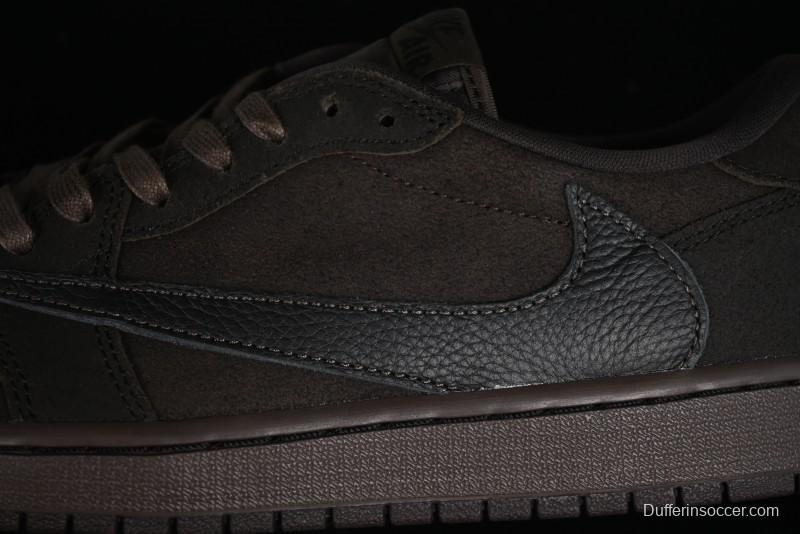 Nike Travis Scott x Air Jordan 1 Low OG AJ1 Collaboration Reverse Swoosh Sneakers - DM7866-202