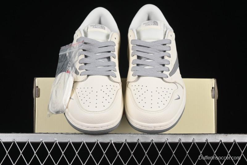 Nike Travis Scott x Fragment Design x Air Jordan 1 Low OG SP AJ1 Supreme North Face Collaboration - DIY1688-001