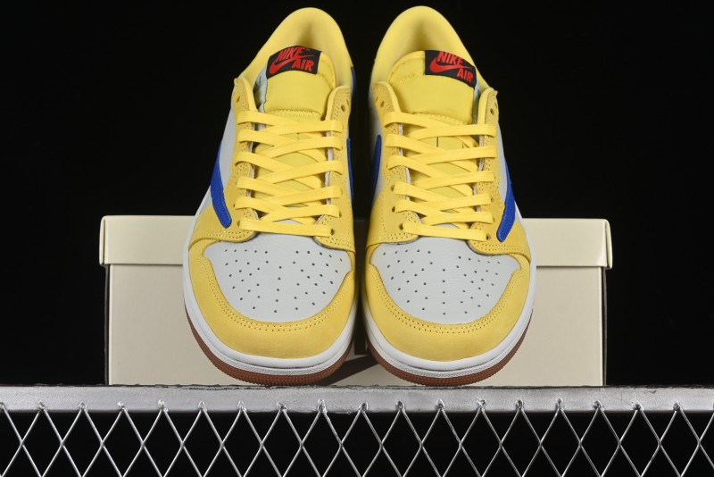 Nike Travis Scott x Air Jordan 1 Low OG AJ1 Collaboration Shoes with Reverse Swoosh - DZ4137-700