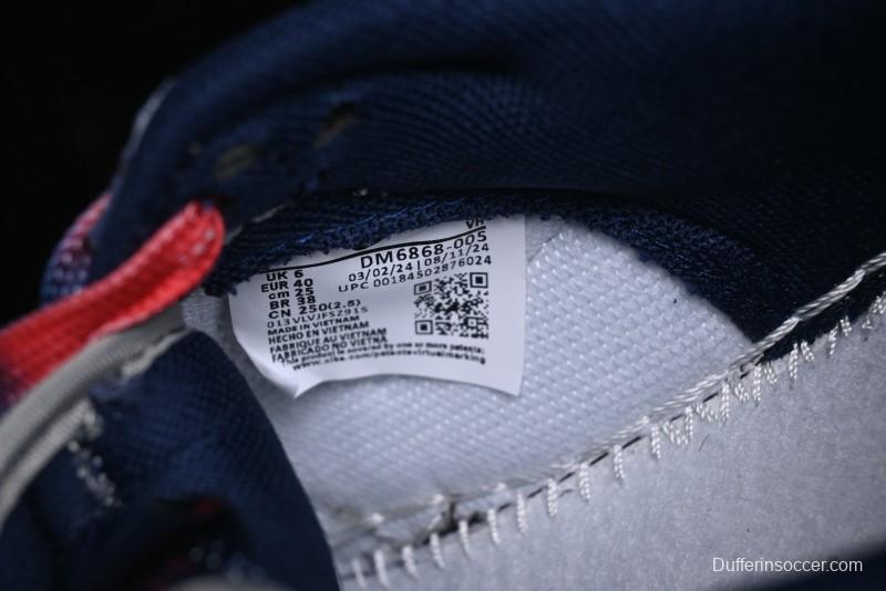 Nike SB Dunk Low Supreme Collaboration - Grey White Dark Blue Swoosh Anniversary High-End Custom Low-Top Casual Skate Shoes - DM6868-005