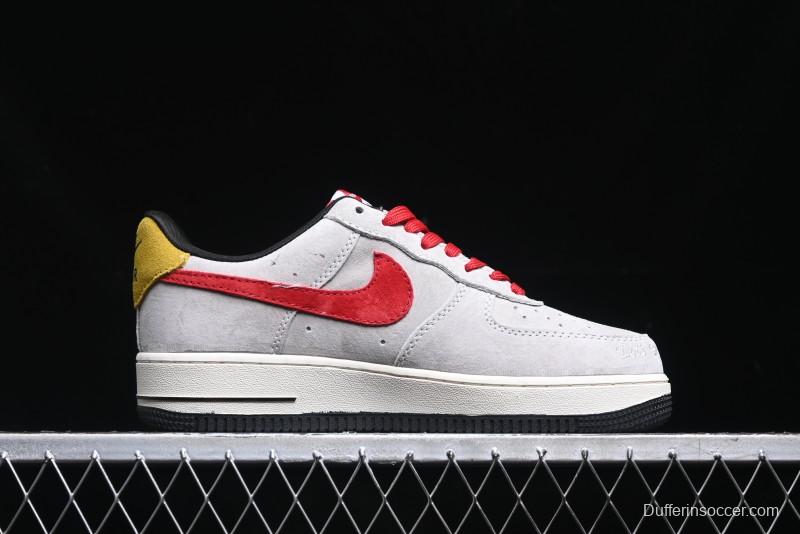 Nike Air Force 1 '07 Low Halloween Collaboration - Red Grey Pig Version Low Top Casual Sneakers - KK1988-020