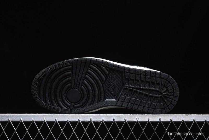 Nike Air Jordan 1 Low AJ1 The North Face Collaboration - Custom Premium Pigskin Dark Green Retro Basketball Shoes - DM9188-004