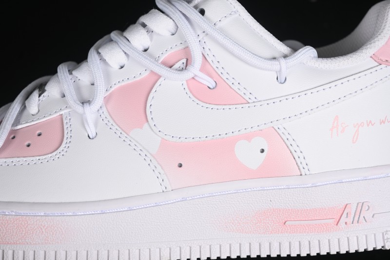 Nike Air Force 1 '07 Low Custom Spray Cherry Blossom Story Low-Top Casual Sneakers - ZH0316-052