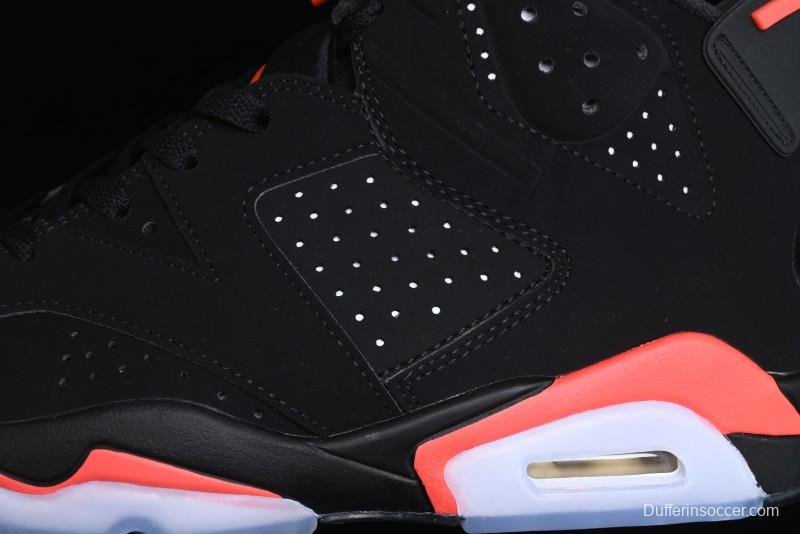 Nike Air Jordan 6 Retro Basketball Shoes with Infrared Design and 3M Reflective Details - 384664-060