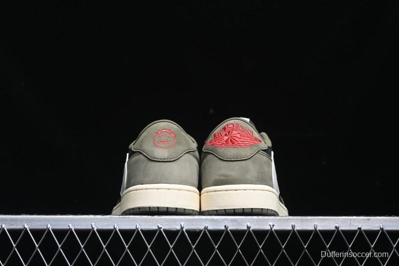 Nike Travis Scott x Air Jordan 1 Low OG AJ1 Collaboration Reverse Swoosh Sneakers - DM7866-002